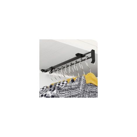 455mm Porte Cintre Coulissant,Tringle Coulissante Penderie,Longueur Tringle Coulissante Penderie,Tringle Penderie Escamotable pour les Armoires et les Zones de Rangement