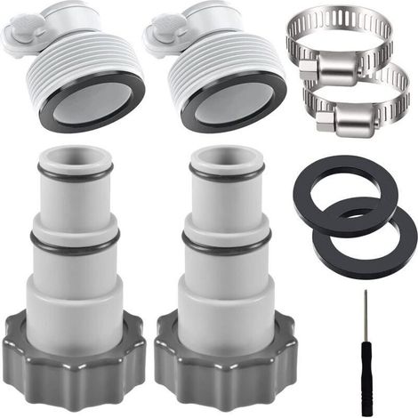 2 Adaptat de tuyau de piscine de rechange pour pompe Intex A, raccord pour tuyau de 32 mm et 38 mm (1/5)