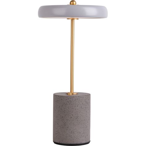 Naeve SETA Lampe de table LED intégrée rechargeable à intensité variable Gris 2900 K Capteur tactile