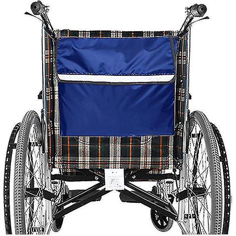 Sac pour fauteuil roulant, rollator, rangement suspendu, organisateur de chaise de camping bleu (1/5)