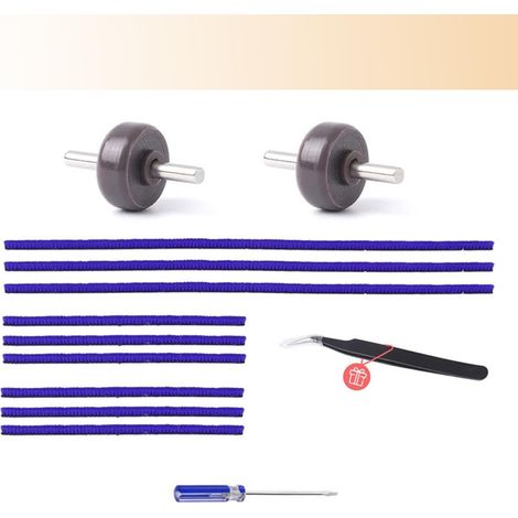 Lot de 13 bandes de peluche bande pour essieux de roue 2 roues 3 longues 6 courtes 1 tournevis accessoires pour aspirateur V6 V7 V8 V10 V11 V15 (1/5)