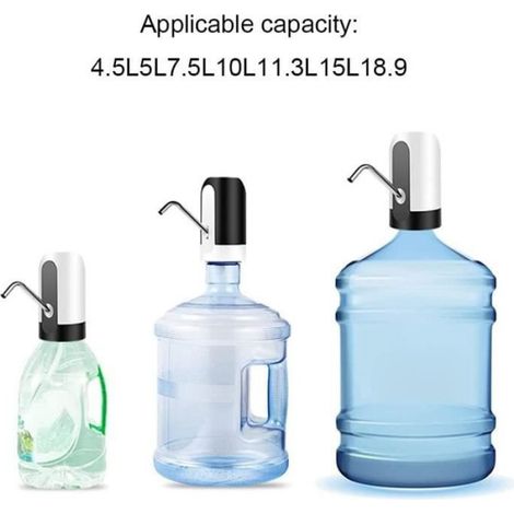 Pompe à Bouteille - Pompe Électrique Portable avec Charge USB - Pour Eau Potable en Bouteille - Batterie 1200 mAh - Compatible Tonneaux Gallon - 1 Pièce (1/4)