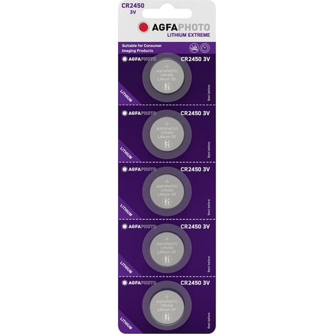 AgfaPhoto Pile bouton CR 2450 3 V 5 pc(s) lithium