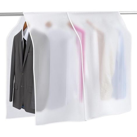 Housse de cintre imperméable et anti-poussière - 150 x 120 cm - Housse transparente pour vêtements suspendus - Transparente (1/2)