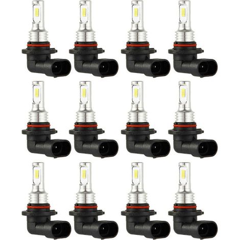 Kit de 12 ampoules LED HB3 9005 pour phares, feux de route, 35 W, 4 000 lm, blanc 6 000 K, haute puissance (1/5)