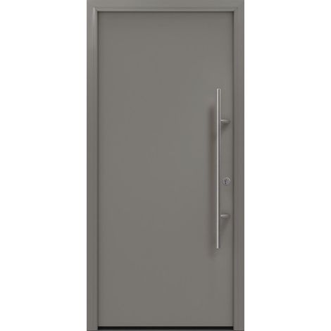 Puerta de entrada metálica PRO Antracita CH 703 sin acristalamiento Ancho 1100 mm Alto 2100 mm DIN izquierda RC 2 según DIN EN 1627 PROMAT