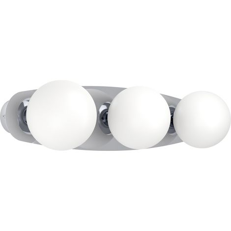 Applique Moderna Castrovido Acciaio Cromo Bianco 3 Luci G9 4,2 Ip44