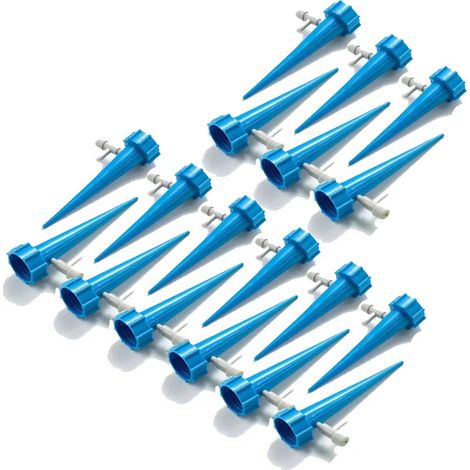 (18 pièces bleues) Kits d'arrosage automatique, arroseurs goutte à goutte, système d'irrigation automatique pour plantes d'intérieur, accessoires de jardin créatifs (1/4)