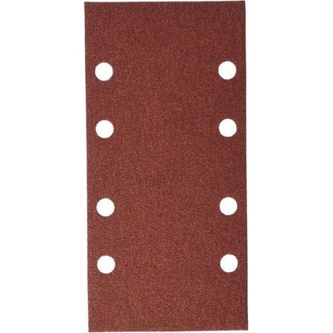 Papier Abrasif - Oxyde D Aluminium - 1/3 Feuille - 8 Trous - Pour Bois Et Surfaces Peintes - 10 Pieces (1/2)