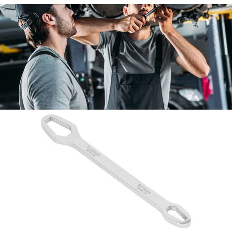 Clé Torx double extrémité de 8 mm, blanche, épaisse, chromée finition miroir. (1/5)