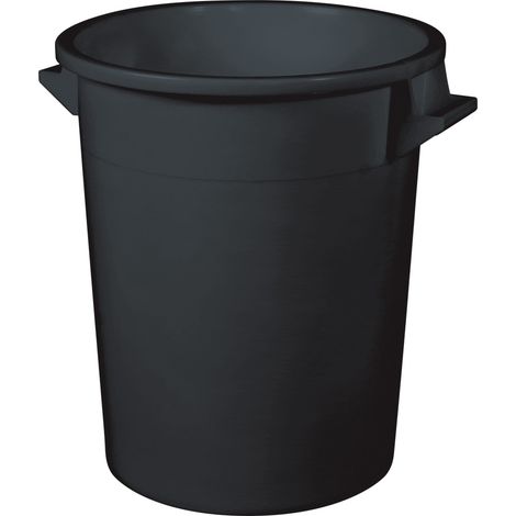BRB Rundtonne für Gewerbe & Industrie – hygienisch, stabil, stapelbar, vielseitig (anthrazit, 75 Liter)