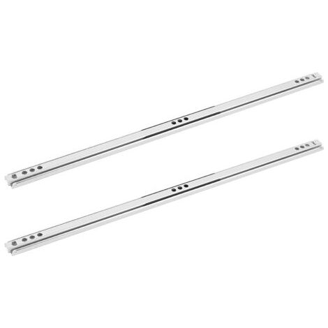 Vtizikl Lot de 2 pièces en tle d'acier laminée à froid pour tiroir à roulement à billes, rail coulissant, quincaillerie d'armoire, 400 x 17 mm