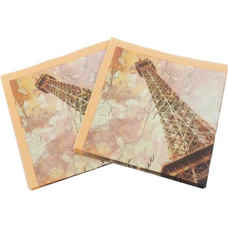 lot De 40 Serviettes En Papier Colores-tour Eiffel Kleenex, Bricolage, Origami, Pour La Gastronomie, Anniversaire, Mariage, Dcoration De Table, (1/5)