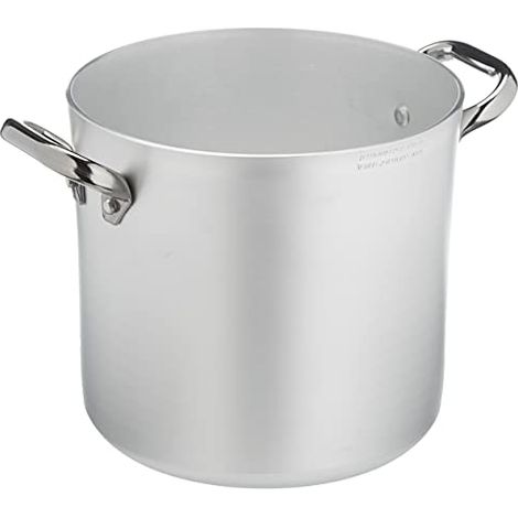 Pentole Agnelli ALMA10320 Alluminio Professionale 3 mm, Pentola Alta con Due Maniglie, 6 L