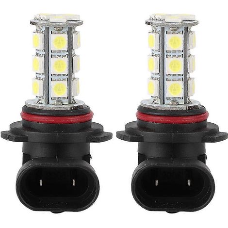2 ampoules LED blanches HID HB3 9005 18SMD 5050 pour feux de jour, antibrouillards et phares de voiture, 12 V (1/4)