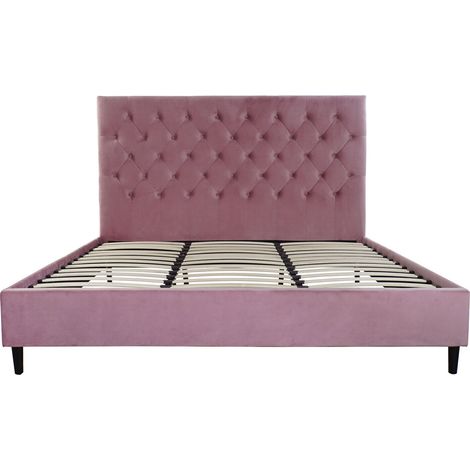 Cama Madera Metal 187X210X137 Capitone Rosa MB189196 (1/5)