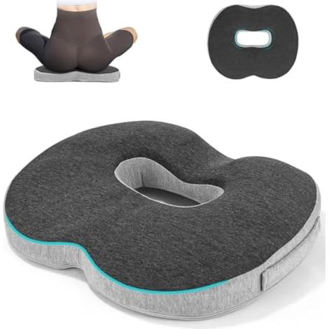 Coussin orthopédique pour chaise de bureau, donut anti-escarres, rond en mousse à mémoire, pour bureau, chaise, roulettes, siège auto (1/5)