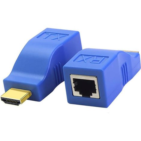 Extendeur RJ45 HDMI 1.4,Adaptateur HDMI vers RJ45,Répéteur de convertisseur HDMI vers Ethernet,Distance d'application jusqu'à 30 m - Pour affichage HDTV 4K 2K 1080p avec 3D (1/5)