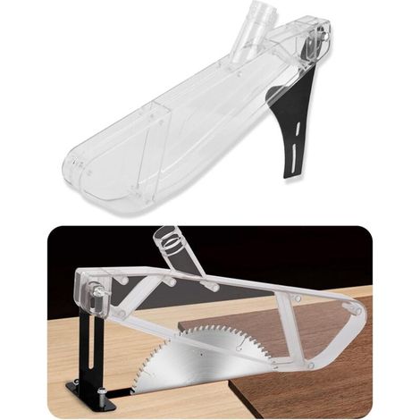 Housse de protection pour scie à table – Matériau acrylique léger et transparent avec outil de mesure intégré – Convient pour lames de 10 à 25 cm