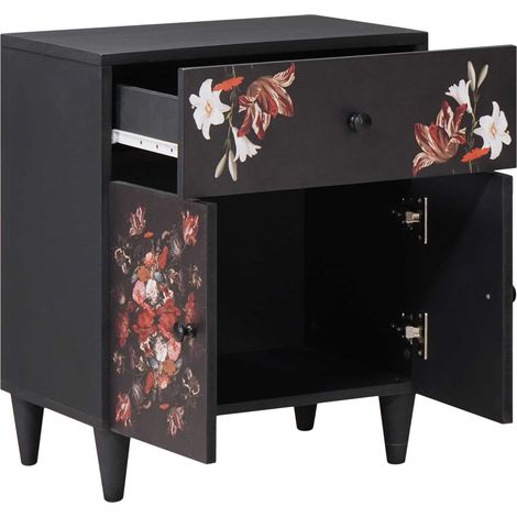 vidaXL Bedside Table Multicolour 50 x 33 x 60 cm Solid Mango Wood (1/4)