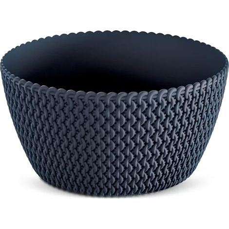 Pot de fleurs rond en plastique SPLOFY 23,6 cm anthracite (1/4)