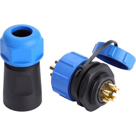 Connecteur de prise aviation étanche en plastique IP68 SP21 à 5 broches (5 broches) (1/5)