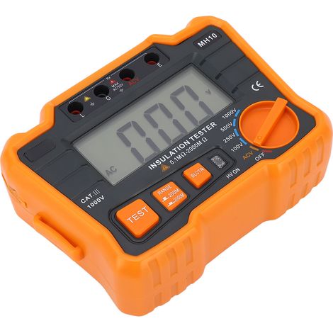 Digitales Isolationswiderstandsmessgerät, Megohmmeter mit LCD-Bildschirm, 1999 Zählwerte, präzise Messung für Elektriker (1/5)