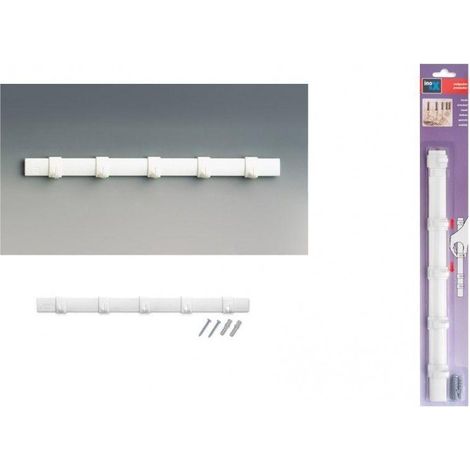 FPLUS colgador multip.3075blan.5ganc , Colgador Ganchos Blanco SAINT-GENIS.
Este colgador está compuesto por una serie de ganchos que han sido acoplados a una barra guía.
Los ganch