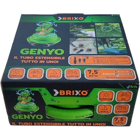 TUBO BRIXO ESTENSIBILE IN PVC GENYO ROTOLO 7,5 METRI CON KIT (1/4)