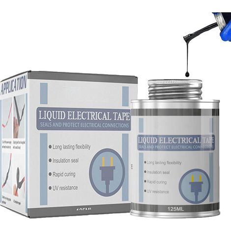 Ruban Électrique Liquide De 125 Ml, Colle Isolante, Revêtement En Caoutchouc, Black Liquid Electrical Tape, Étanche À Séchage Rapide (1/5)