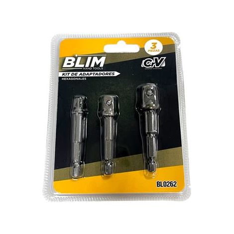 Blim Satz 3 Adapter 1/4 Sechskant auf 1/4-3/8-1/2