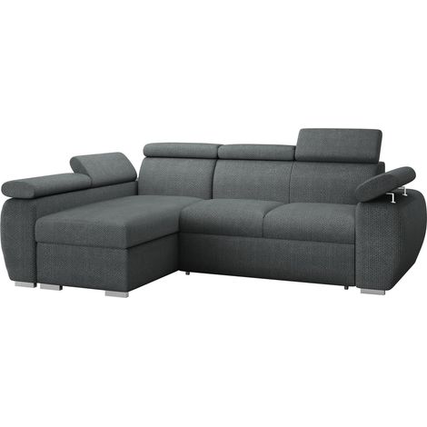 Sofá rinconero Columbus 132, Izquierda, Función de descanso, Almacenaje, 255x170x85cm, 0 (1/5)