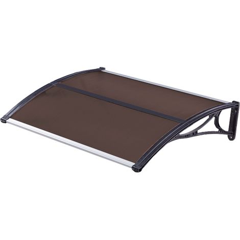 Oypla Tinted Outdoor Door Canopy Porch Awning Rain Shelter Cover 120x80cm (1/5)