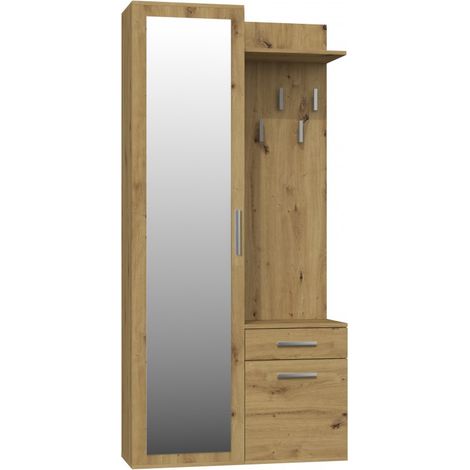 SHEILA Cloakroom with mirror entrance/hall Wardrobe + coat rack entrance hall Shoe racks + mirror + hooks