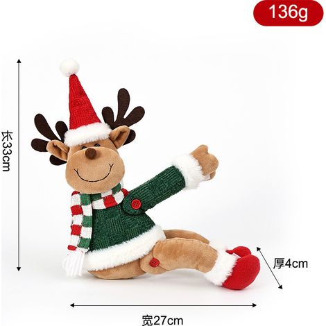 Weihnachtsmann-Gardinenclips, Fensterclips, kein Bohren erforderlich, Weihnachtsdekoration für Zuhause, Gardinenzubehör, Plüschtiere mit Klettverschluss