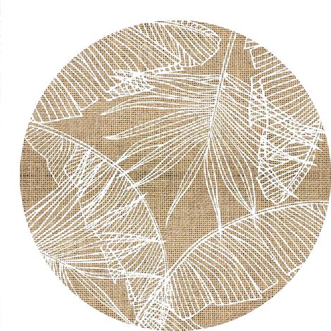 Set de table rond en toile de jute - tropical