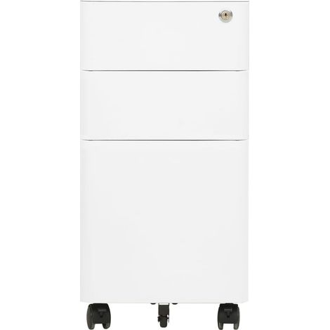 Maison Exclusive - Schedario Mobile Bianco 30x45x59 cm in Acciaio