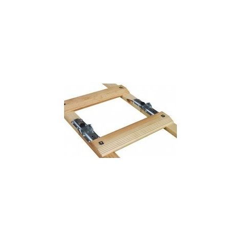 Escalera plegable reforzada para tejados, confort, 5 m (2 x 2,5 m), 33 cm, 15, 10 kg OUTIFRANCE
