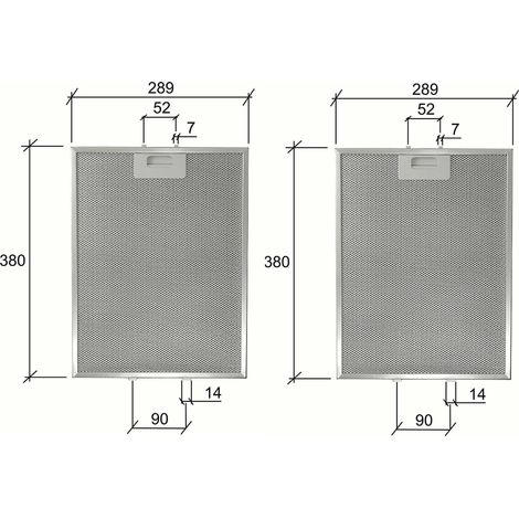 Filtro metallico Elica 380x290mm GF03RB (1/5)