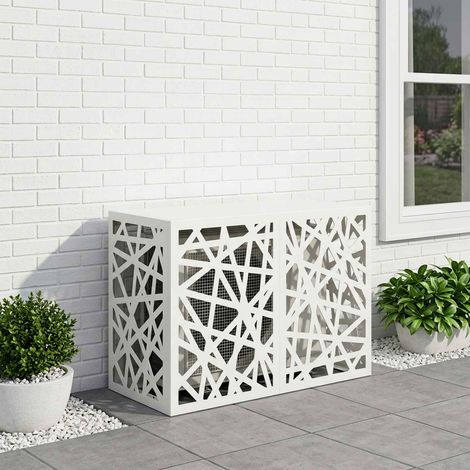 vidaXL Funda para Aire Acondicionado Blanco 90 x 40 x 60 cm Acero (1/5)