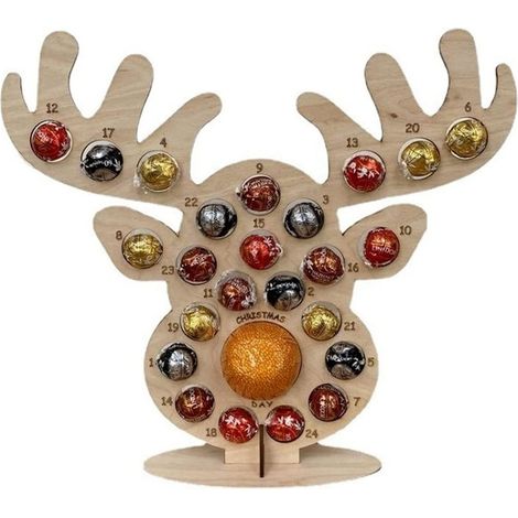 Calendrier De L'Avent En Bois Design Cerf Cadre Pour Chocolat Decoration Maison Intérieure-KZQ (1/2)