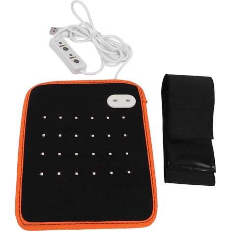 Ceinture de luminothérapie infrarouge 620+650+850NM, coussin rouge pour douleurs musculaires au dos, épaules et articulations (orange) (1/5)