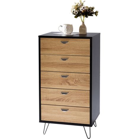 Hobag – Console Kristo en bois – Dimensions 48 x 40 x 90 cm – Style moderne – Idéale pour espaces contemporains
