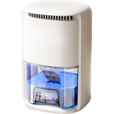 200-ml-Tisch-Luftentfeuchter, für den privaten und professionellen Gebrauch, tragbar und leise, mit einem sichtbaren Wassertank, der sich bei vollem Tank automatisch abschaltet.