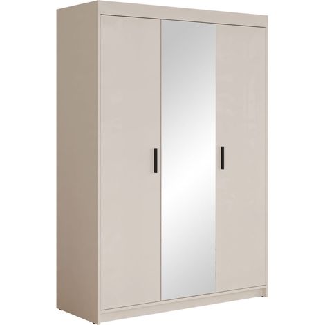 Armoire Novduni 102, Beige, 191x133x53cm, Portes d'armoire: Avec des charnières, Nombre d'étagères: 5 (1/4)