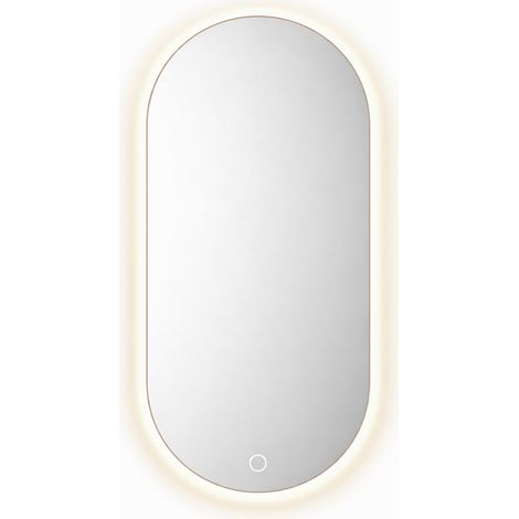 Ovaler LED-Spiegel – 50 x 70 cm – LED-Hintergrundbeleuchtung – AURELIA (1/4)