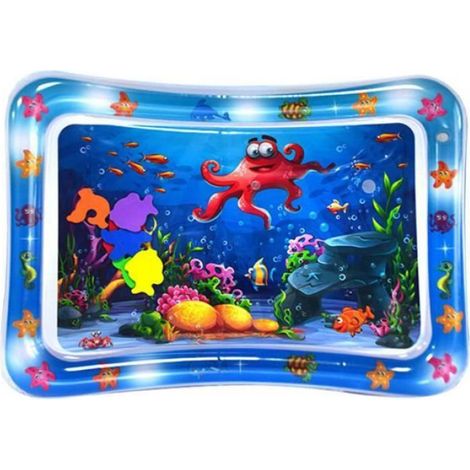 1 Tapis d'eau, PVC durable, Jouet sensoriel, Monde marin, Bébés 3 à 12 mois (1/4)