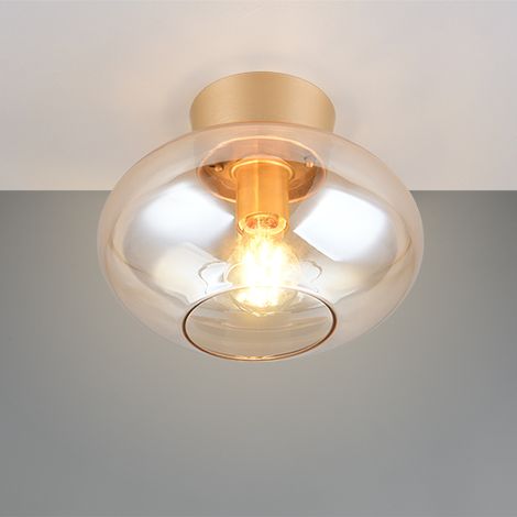 Lampe de plafond Sidera ambre Ø 26cm - R66831013