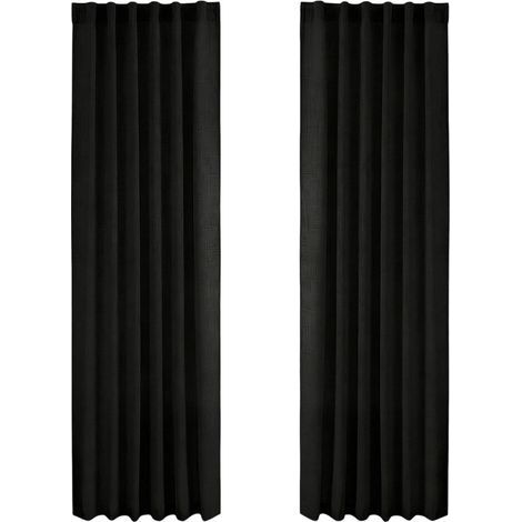 Rideau semi-transparent respirant de ferme 2-Noir W127 214