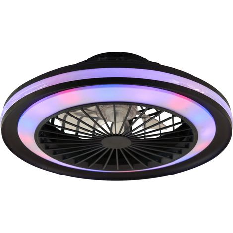 Deckenleuchte mit Ventilator Paula Ø 49 cm 40 W schwarz (1/3)